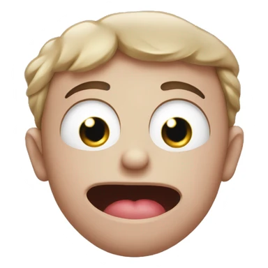 Heart eyes with drooling face sticker