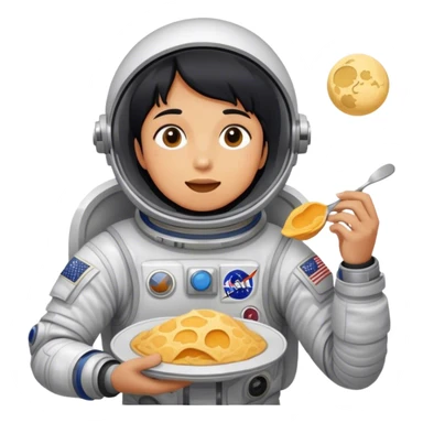 Oli eating the moon sticker