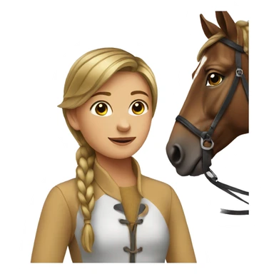Girl and her Horse sticker