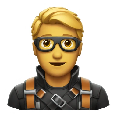 man wearing leather harness sticker