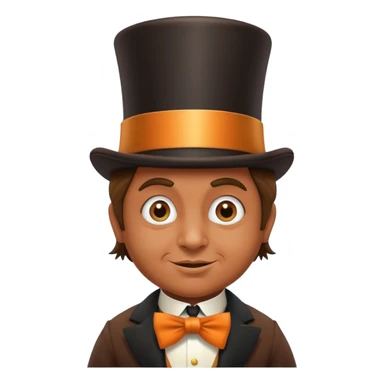 An Oompa Loompa with a top hat  sticker