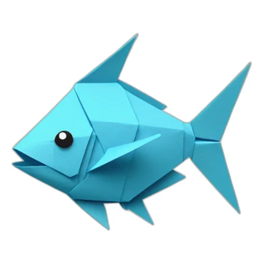 Poisson en origami coupé en deux sticker
