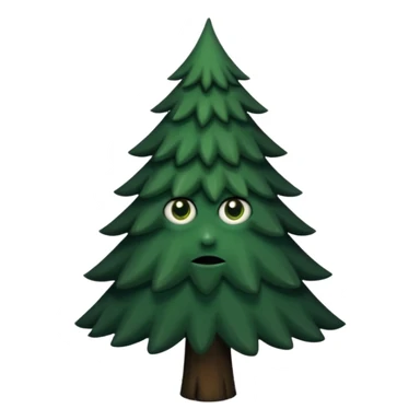sapin avec des yeux noirs luisants sticker