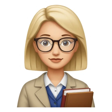 a librarian wearing glasses sticker
