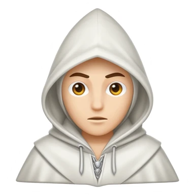 just a white pointy hood sticker