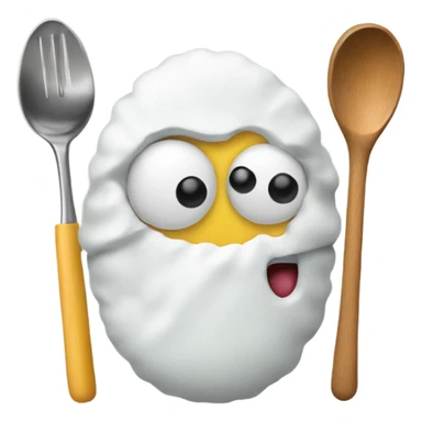Emoji with a lighter and a spoon with sugar sticker
