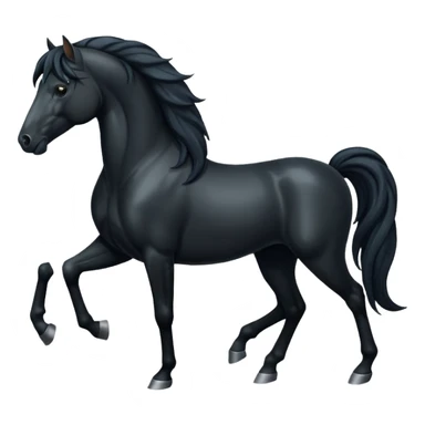 Black horse emoji sticker