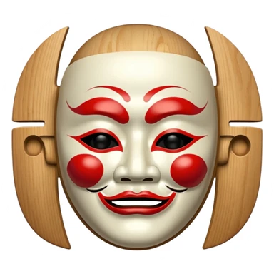 Japanese Noh Mask sticker
