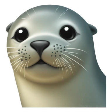 A seal giving a kiss on the cheeck  sticker