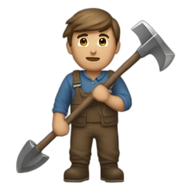 Steve with a pickaxe  sticker