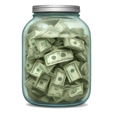 a jar of money sticker
