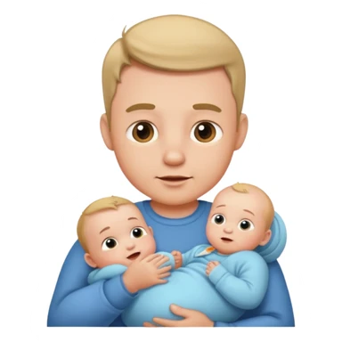 baby with dad sticker