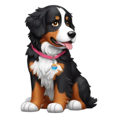 bernese mountain dog biathlon sticker