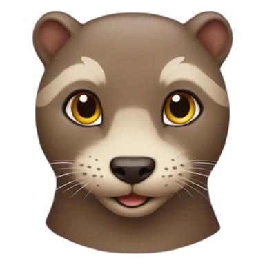 Loutre sur un chat sticker
