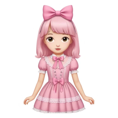 Fiyonklu ve pembe lolita sticker