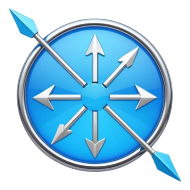 mac os icon conversion, 2 arrows cicrcle, vivid blue, skeuomorphic 🔄 sticker