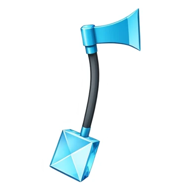 Minecraft diamond hoe side view sticker