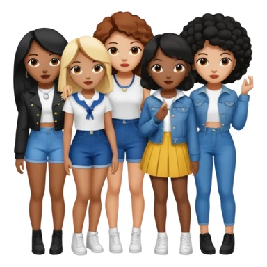 Katseye music group 6 members all girl 2 black girl 1 korean sticker