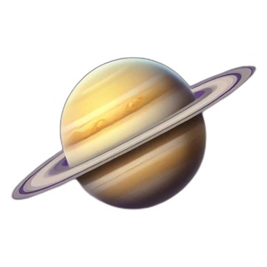 planet Saturn with a cartoon beaming face with smiling eyes sticker