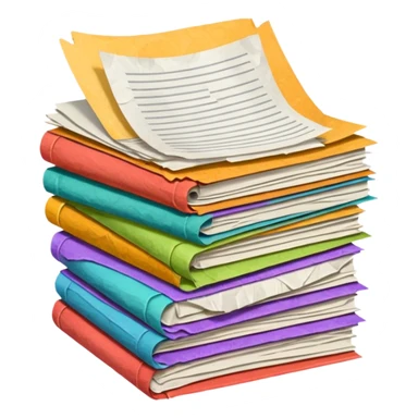 mac os mixed papers skeuomorphic sticker