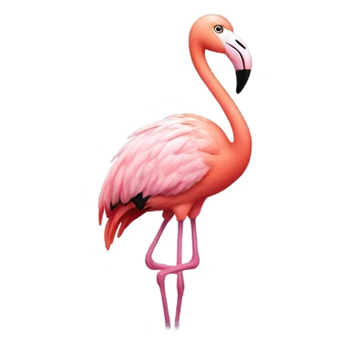 Flamingo wearing a beanie sticker