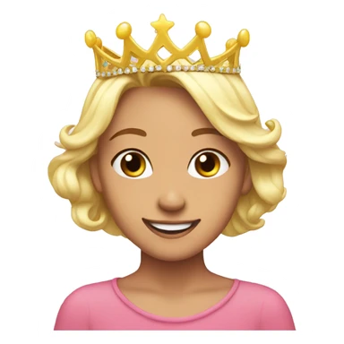 happy birthday tiara sticker