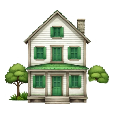 little house, front view sticker