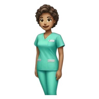 cute scrub top sticker