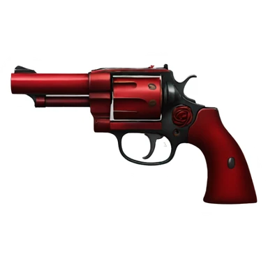 Red rose revolver sticker