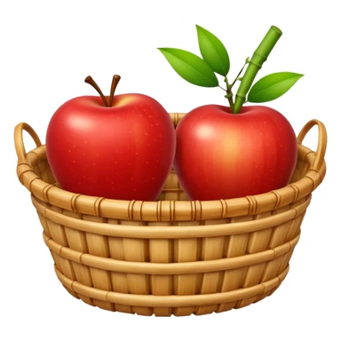  bamboo-basket apple sticker