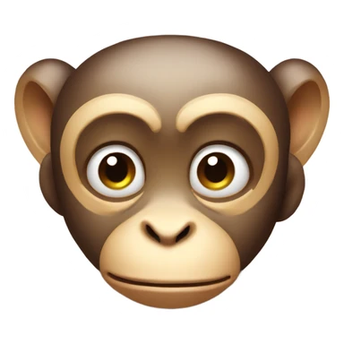 Cute monkey making a sad face sticker