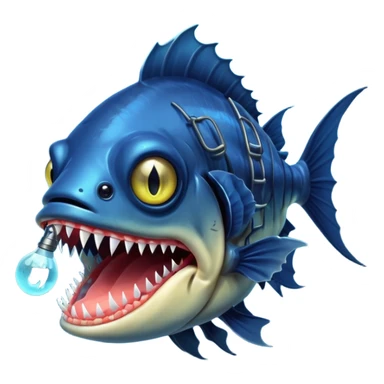 Angler Fish – Large mouth with sharp teeth and light lure sticker