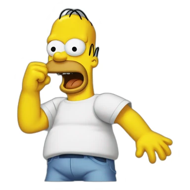 homero simpsons golpeando sticker