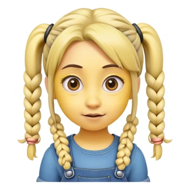cute girl minion with pigtails sticker