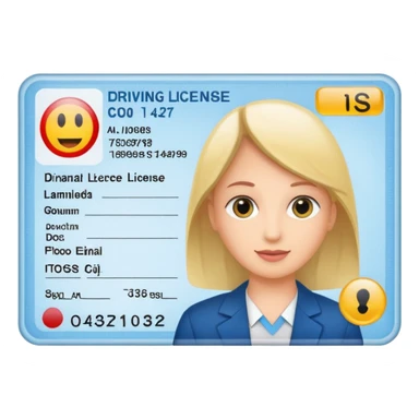 driving license sticker