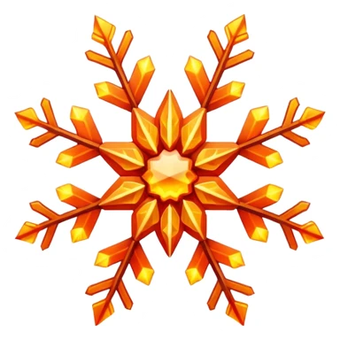 a fiery snowflake that is ignited sticker