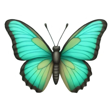 Turquoise butterfly sticker