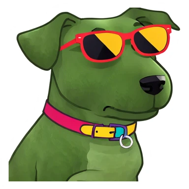 Dogwith sunglasses sticker