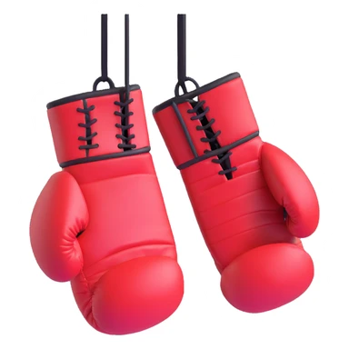 A pair of boxing gloves padded and rounded sticker