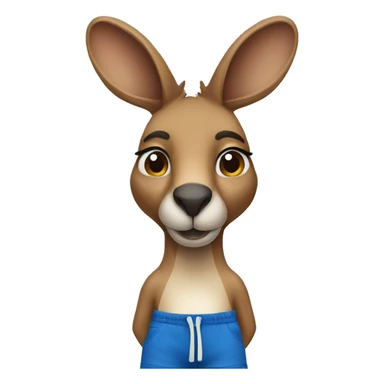 Kangaroo with blue shorts sticker