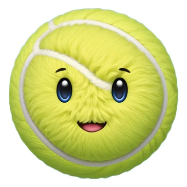 full blue tennis ball sticker
