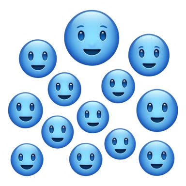 Emojis azuis sticker