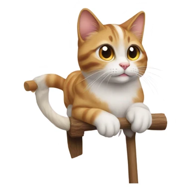 Cat looks maxing on a pony stick sticker