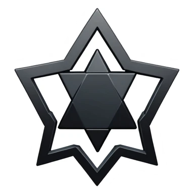 black hexagram sticker