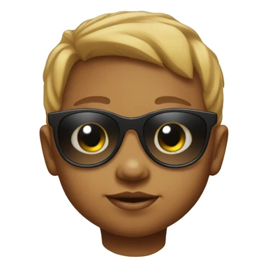 Baby wearing sunglasses sticker