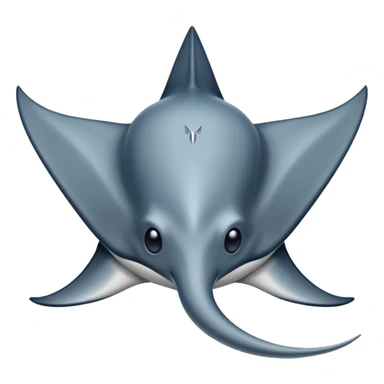 Stingray outline black white sticker