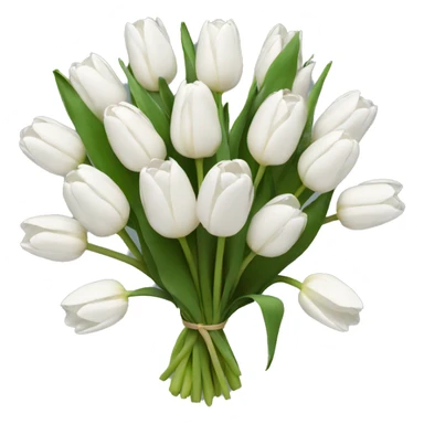 white tulip bouquet  sticker