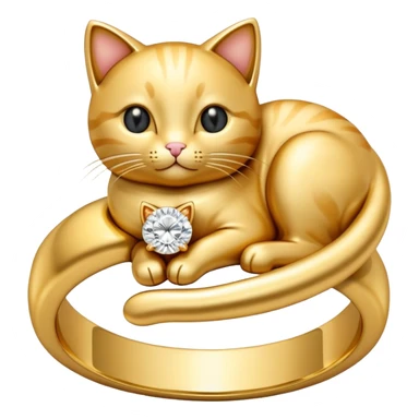 Wedding ring cat sticker