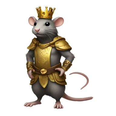 rat king standing sticker