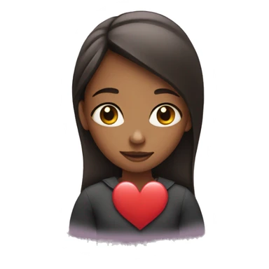Girl with heart sticker